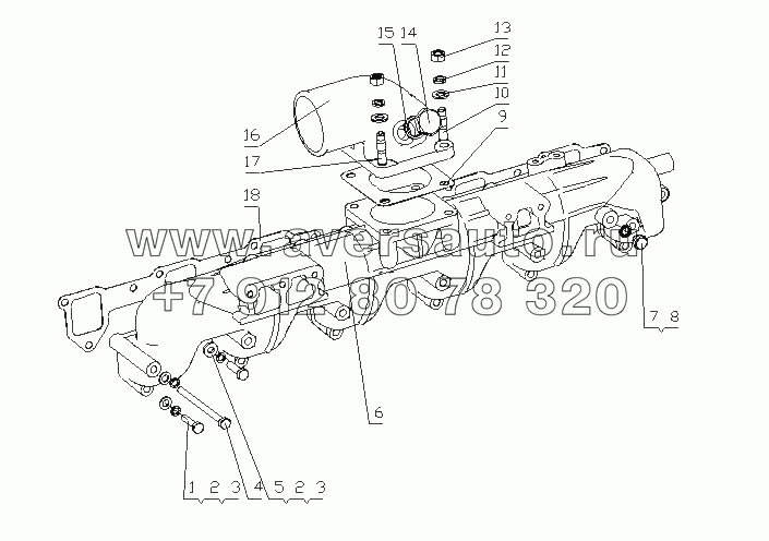 J3601-1008100/10, J4208-1008500/01 Части трубки впуска и части соединения трубки впуска