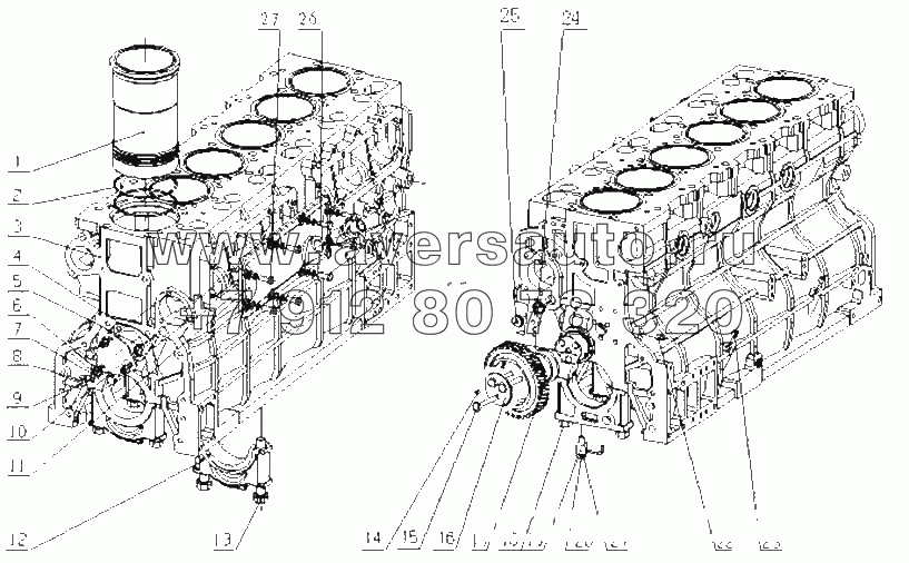 J4090-1002000/03 Блок цилиндров в сборе