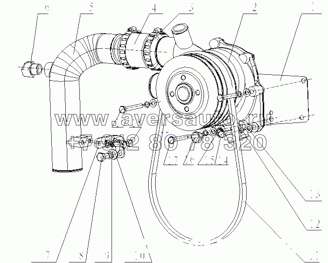 J4208-1307000/01 Водный насос в сборе