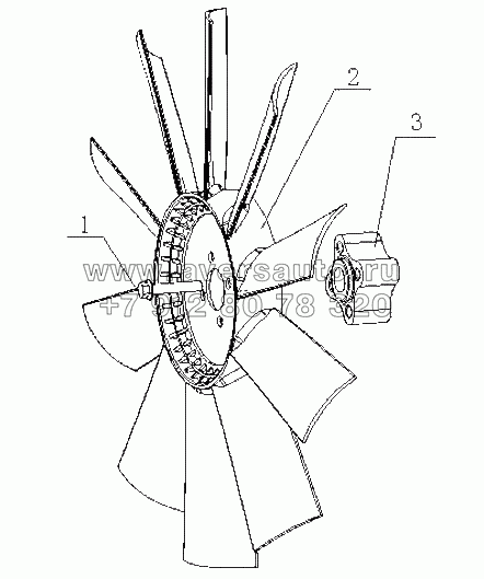 D7805-1308000/01 Вентилятор в сборе