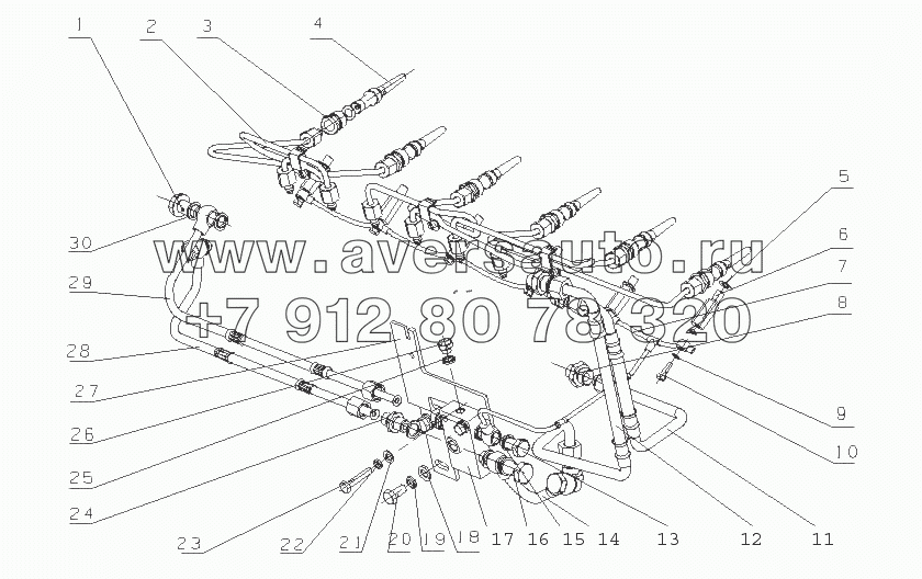 L38DA-1104000/14 Трубопровод подачи топлива в сборе