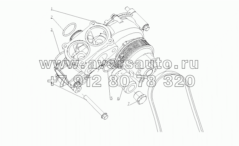 L360A-1307000/10 Водный насос в сборе