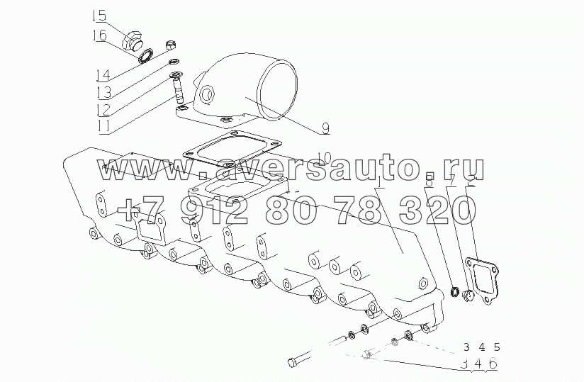 L36JA-1008100/04, L330A-1008500/02 Сборочный узел впускного коллектора