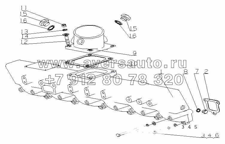 L38DA-1008100/05, L330A-1008500/02 Части всасывающего трубопровода и части соеденительного патрубка