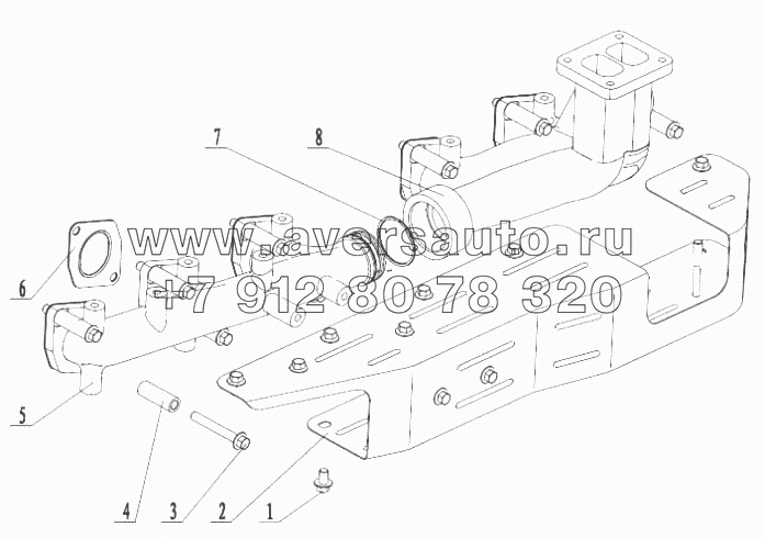 M3000-1008200A Детали выпускного коллектора