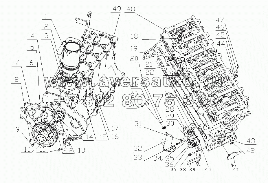 M33T1-1002000/02 Блок цилиндров в сборе