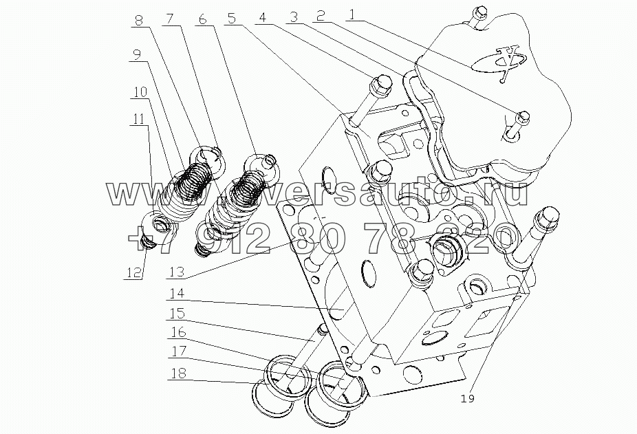 M3400-1003000/09 Головка цилиндров и крышка головки цилиндров в сборе