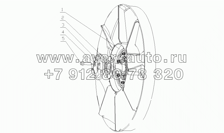 M36T1-1308000/02 Вентилятор в сборе