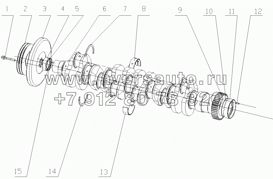 M36T1-1005000/01 Амортизатор вибрации коленвала в сборе