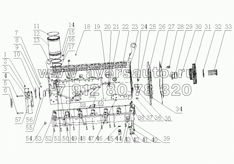 M2AE1-1002000/01 Блок цилиндров в сборе