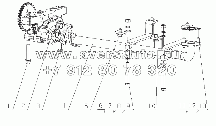 M6600-1011000/01 Масляный насос в сборе