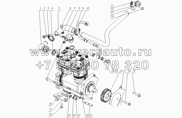 M2AE1-3509000/01 Пневматический компрессор в сборе