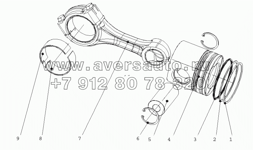 M2A00-1004000/04 Поршень и шток поршня в сборе