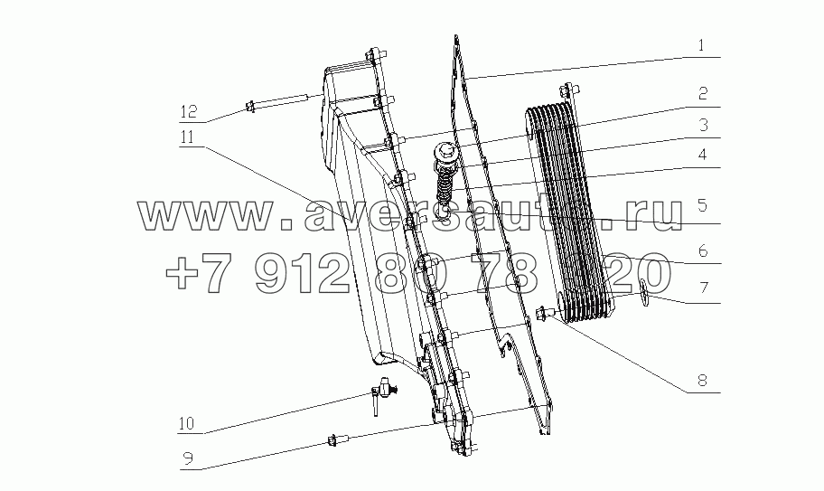 M63T1-1013000/03 Крышка масляного охладителя в сборе