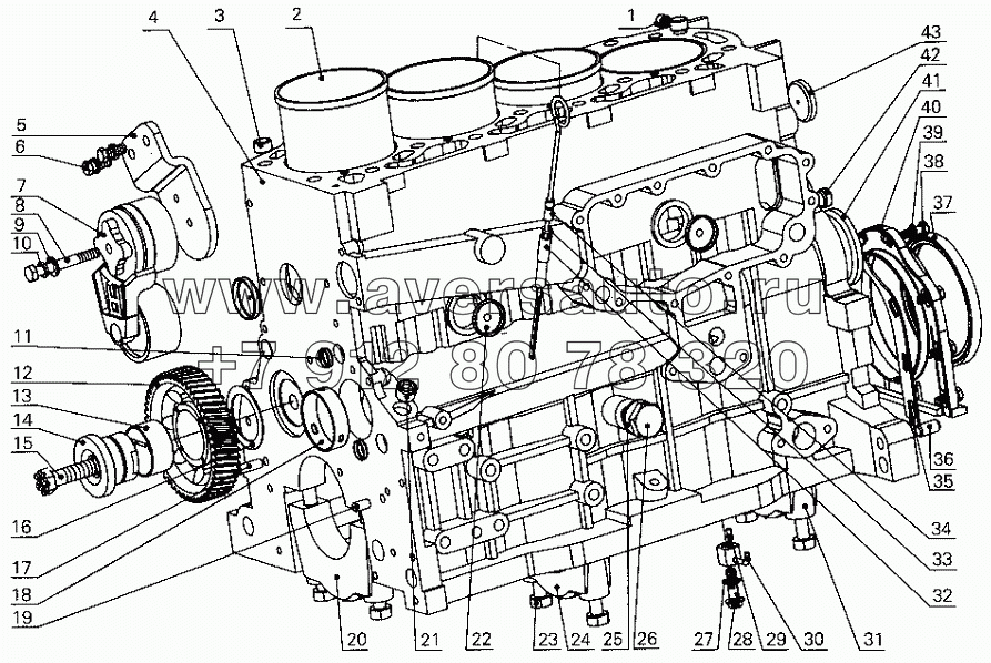 G0100-1002000 Cylinder block assembly