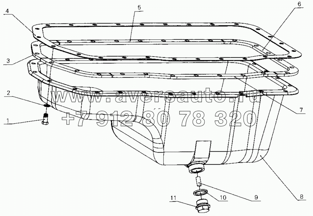 G0100-1009000B Oil sump assembly