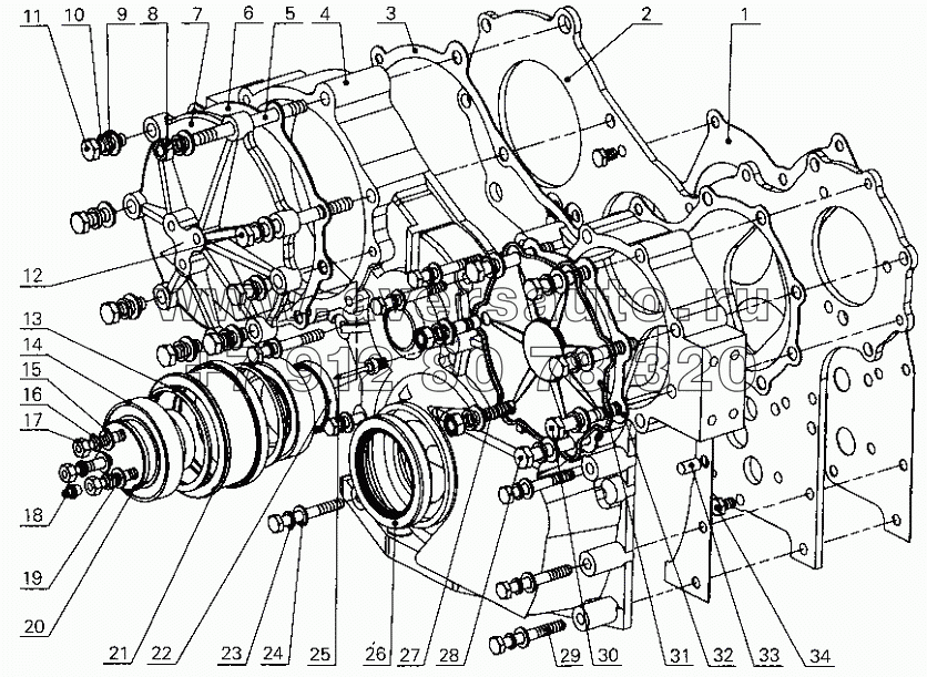 G0100-1002030 Timing gear chamber parts