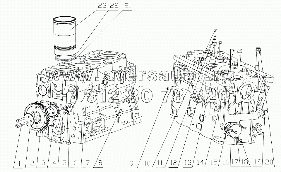  D0708-1002000 Cylinder Block Assembly