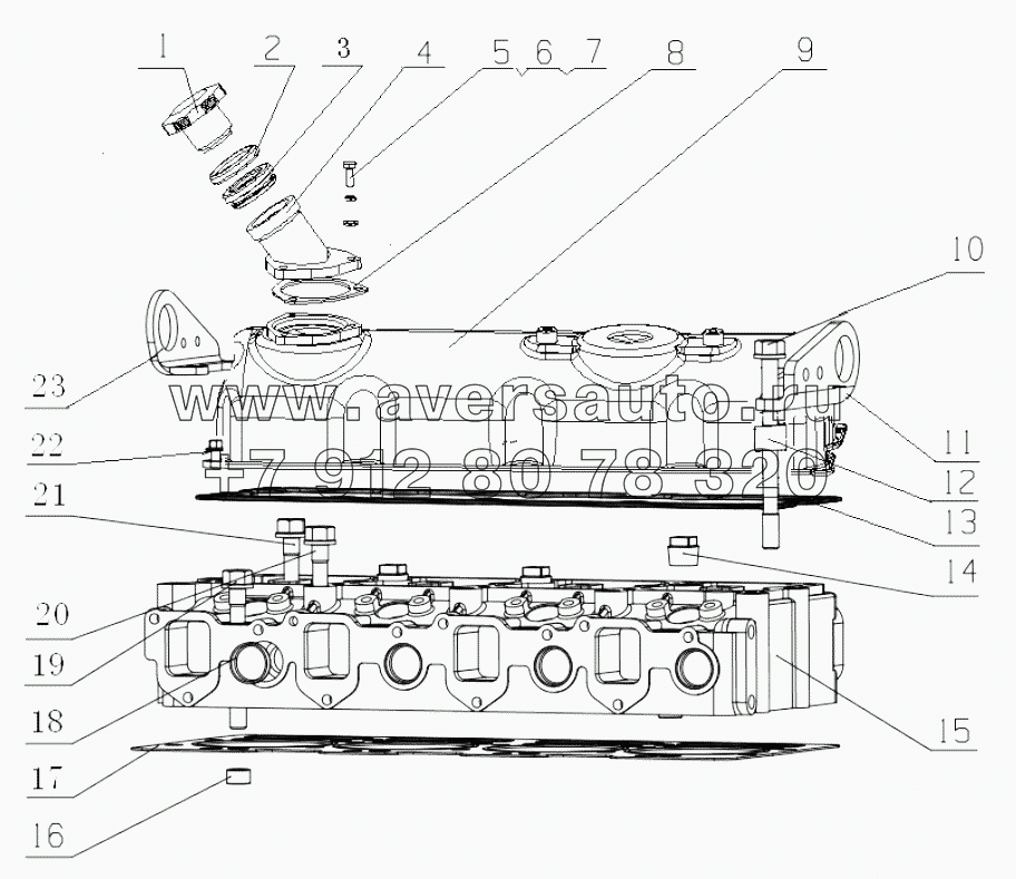  D0303-1003000 Cylinder Head and Cylinder Head Cover Assembly
