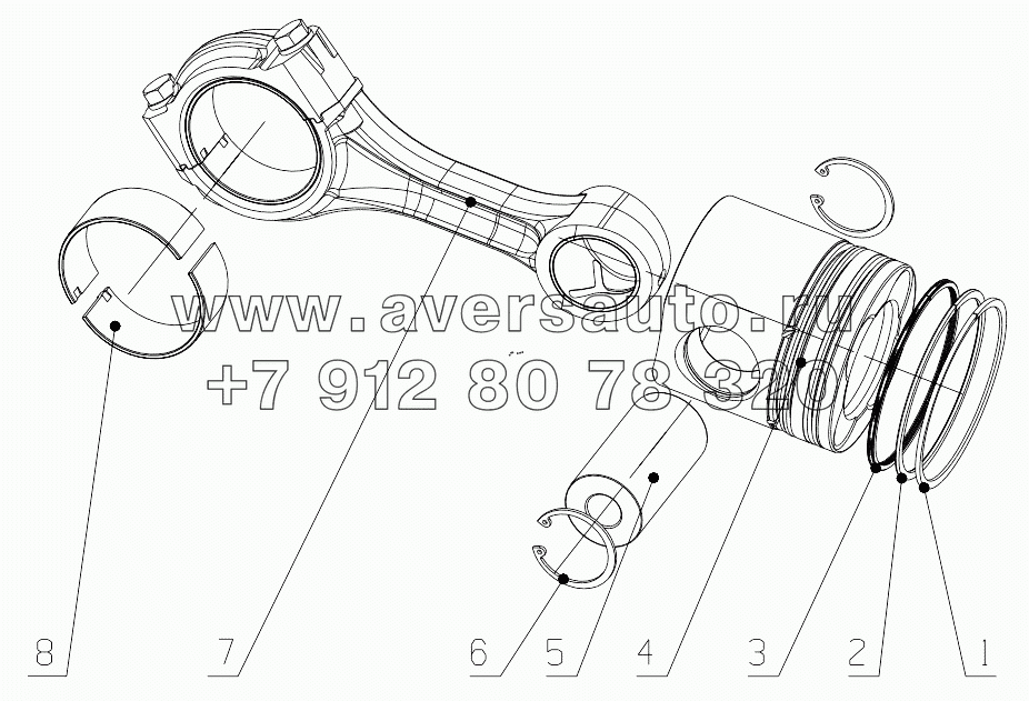  D0200-1004000 Piston and Connecting Rod Assembly