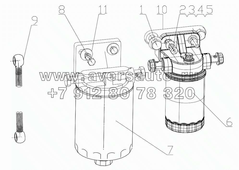  D7019-1105000/05 Fuel Filter Assembly