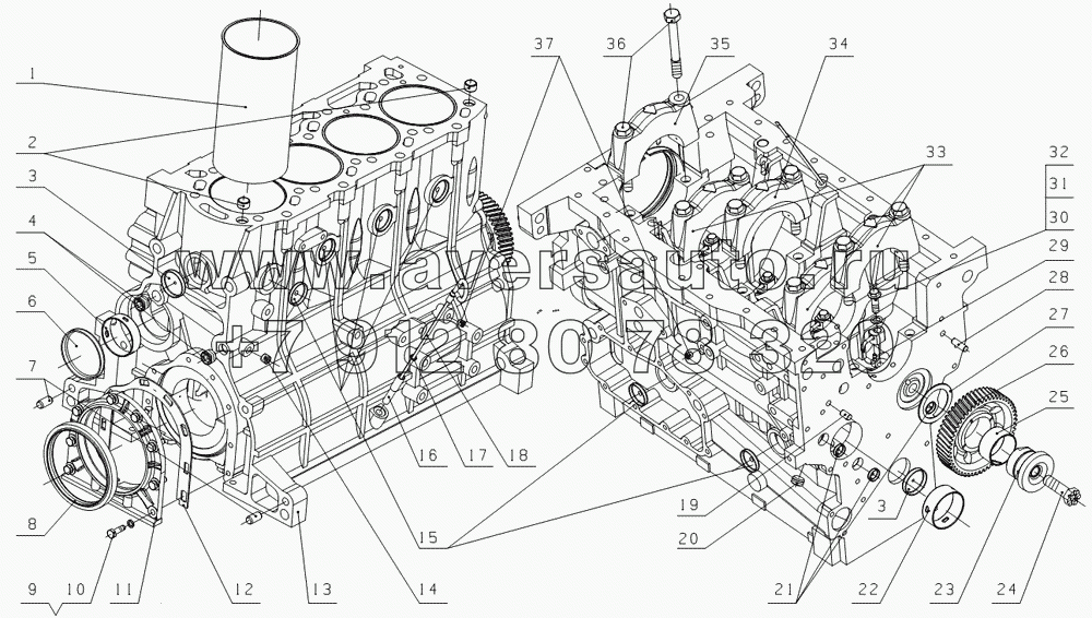 G05LA-1002000 Cylinder block assembly