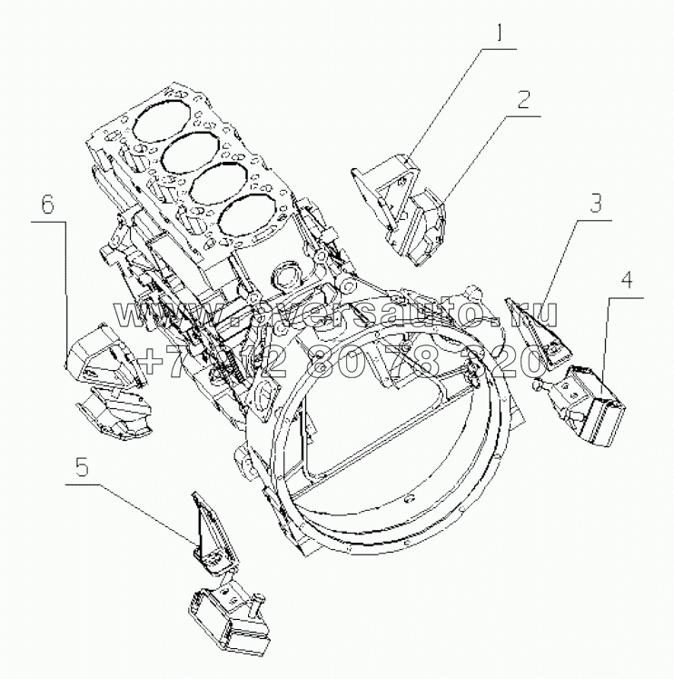 G040J-1001000/02 Engine Suspension Assembly