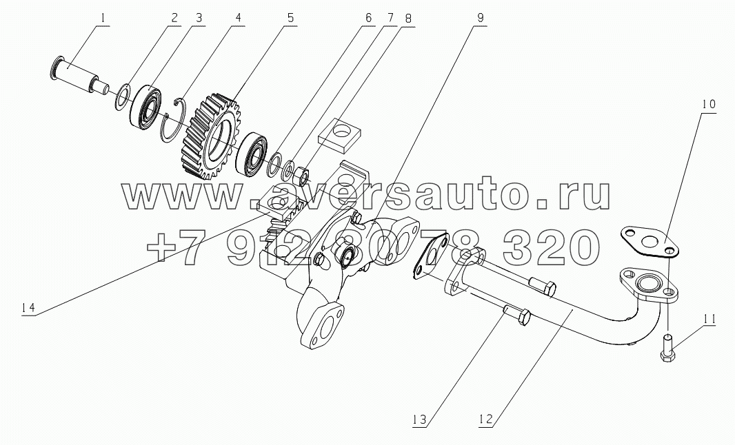 B3000-1011000 Масляный насос в сборе