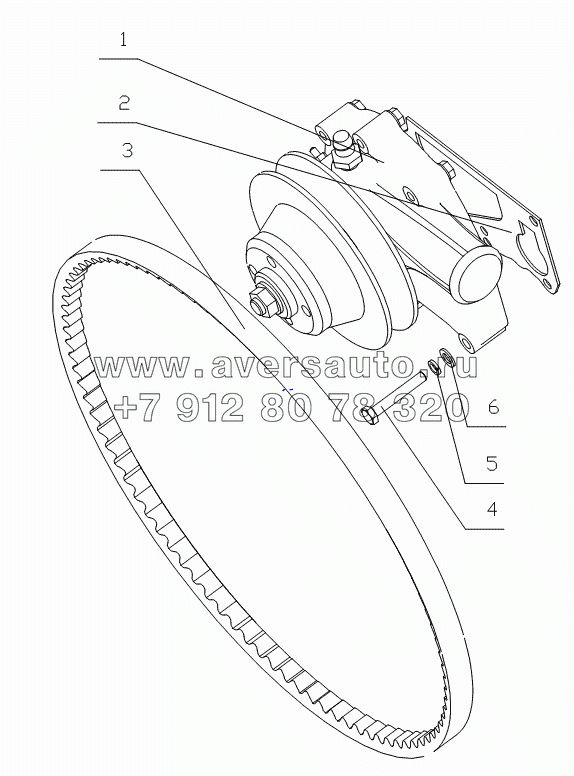 1640H-1307000 Водяной насос в сборе