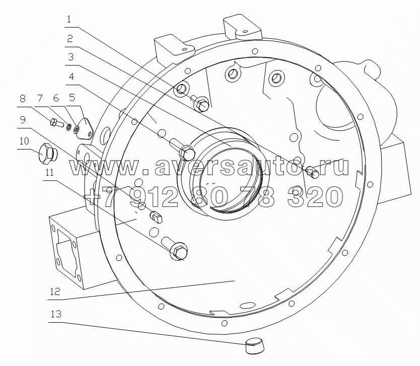 1640H-1600000 Картер маховика в сборе