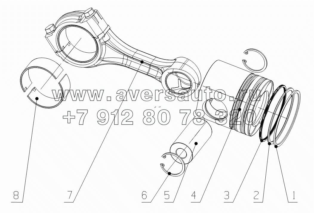 340-1004000 Поршень и шатун в сборе