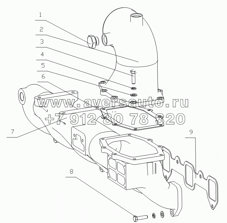 311-1008100 Узел впускного коллектора, B7615-1008500 узел впускного патрубка