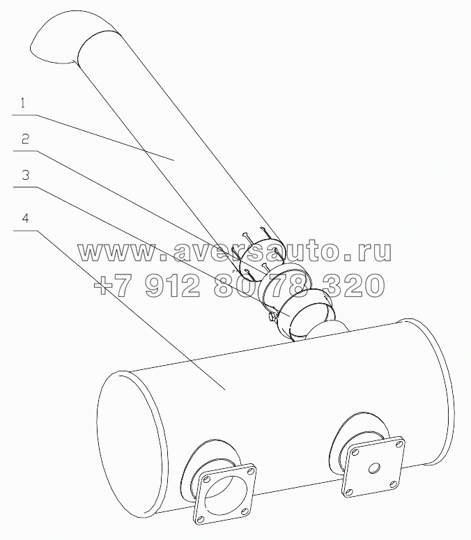  B7615-1201000/04 Muffler Assembly