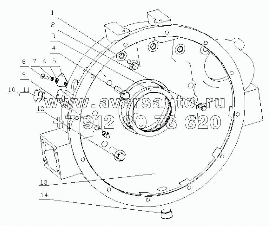  1640H-1600000/03 Flywheel Housing Assembly