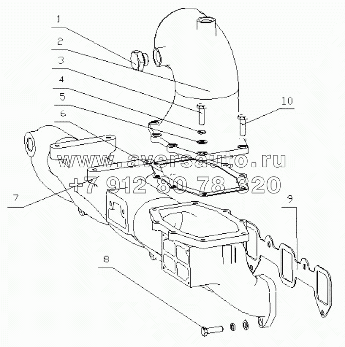  311-1008100/07 and B7615-1008500/07 Intake Pipe and Intake Connecting Pipe Part