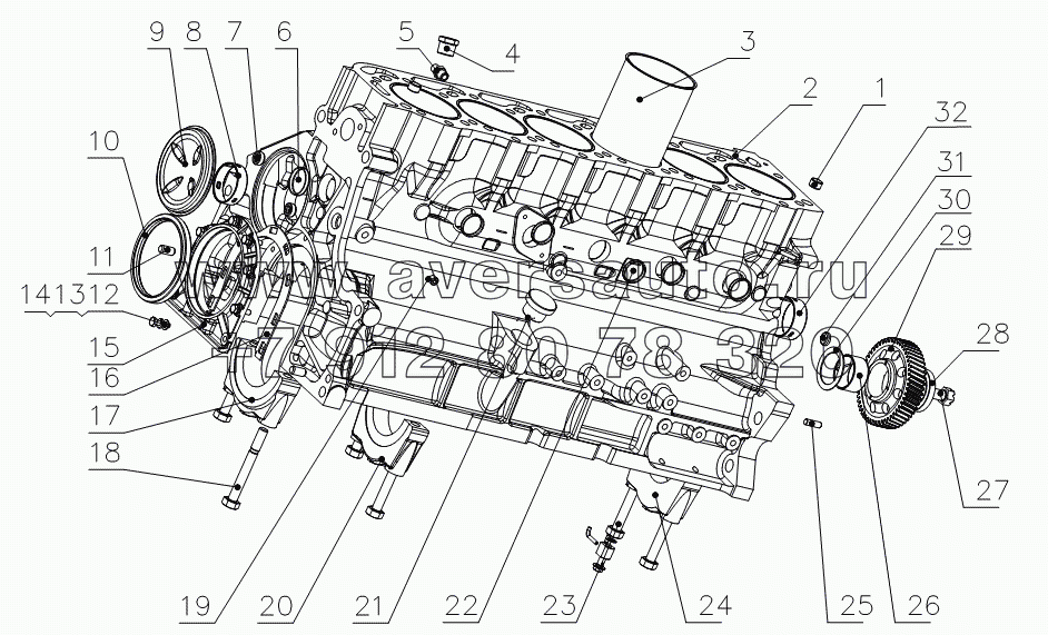 G5800-1002000 Cylinder Block Assembly