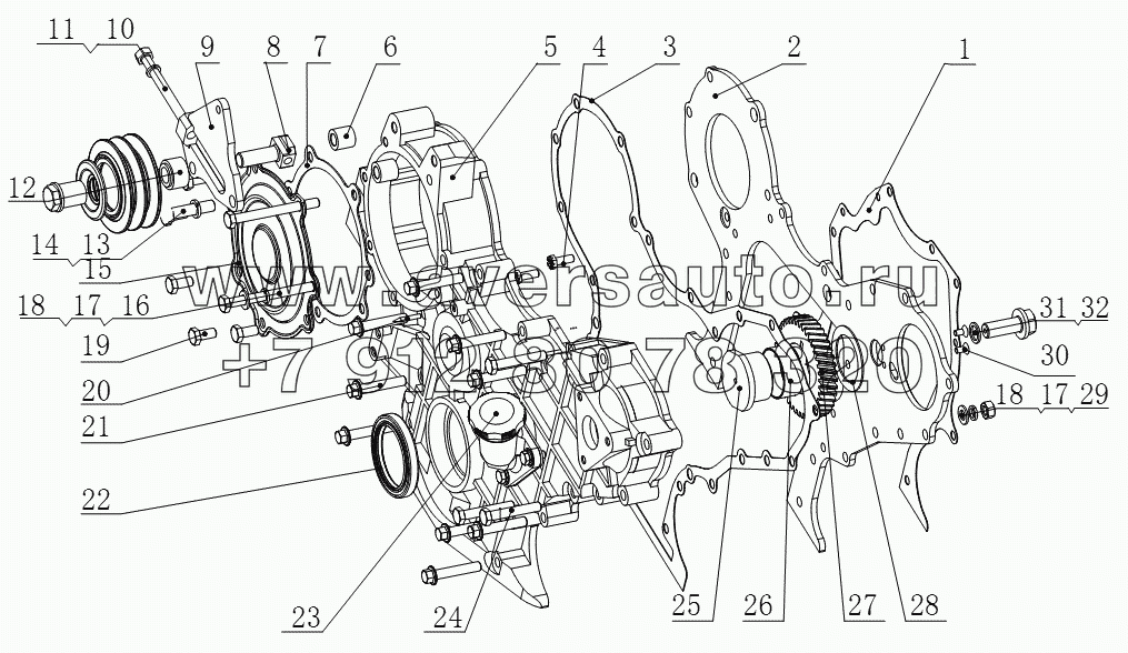 G6000-1002030 Timing Gear Housing Parts