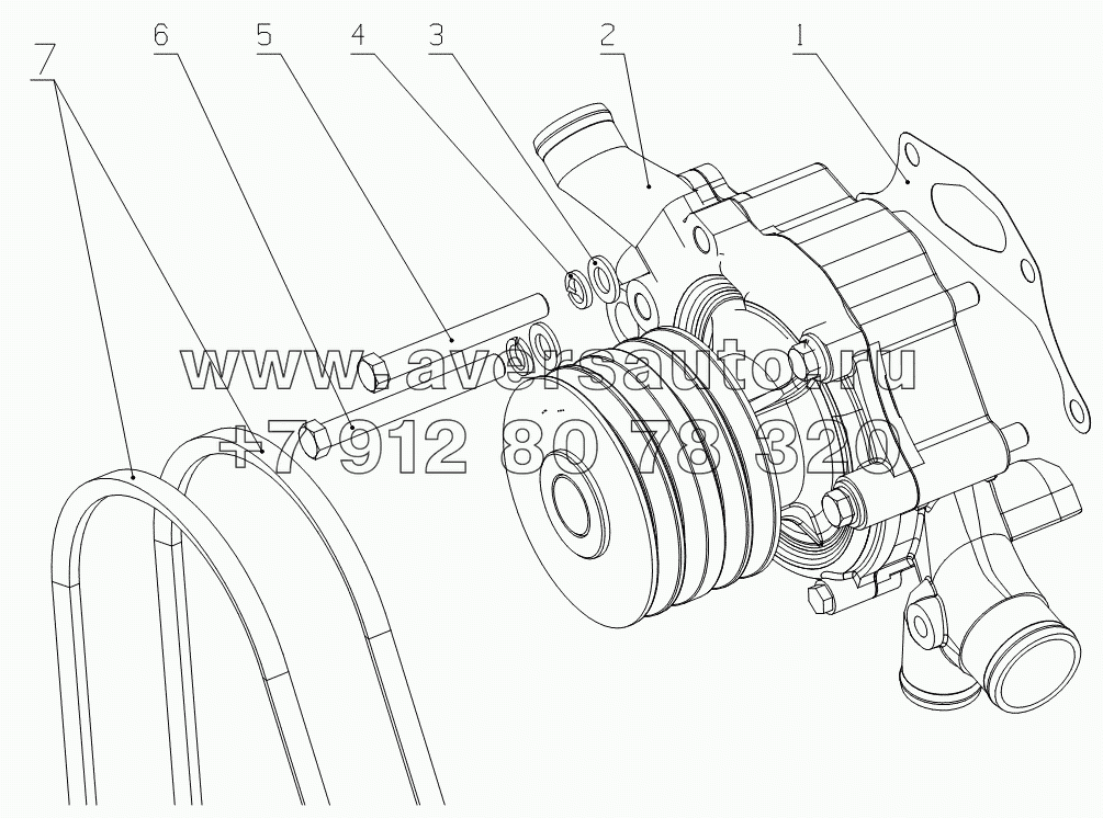 G5800-1307000 Water pump assembly