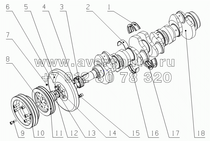 G60SA-1005000 Crankshaft vibration damper assemply