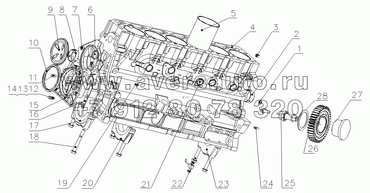  G4R0A-1002000/01 Cylinder Block Assembly