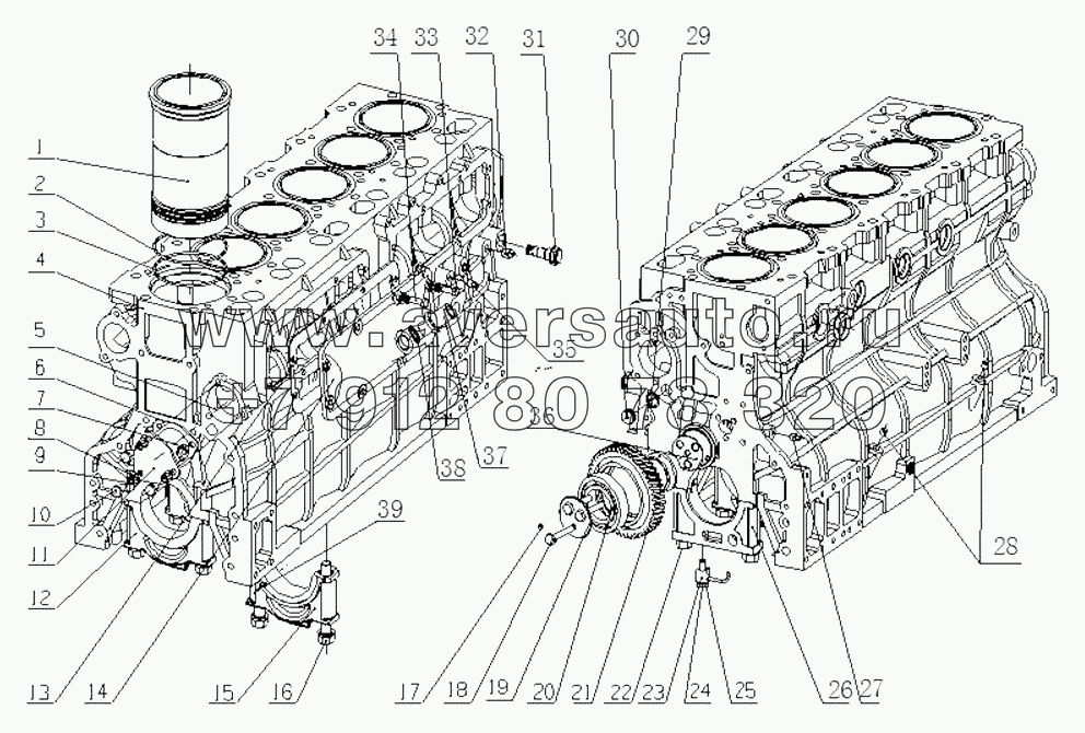  J8AG1-1002000/01 Cylinder Block Assembly