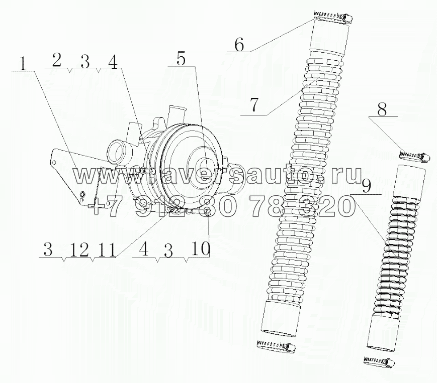  J80G1-1307000/03 Water Pump Assembly