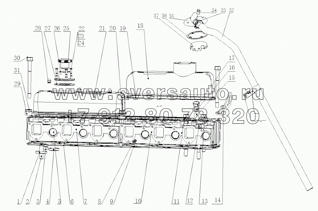  J80G1-1003000/02 Cylinder Head and Cylinder Head Cover Assembly