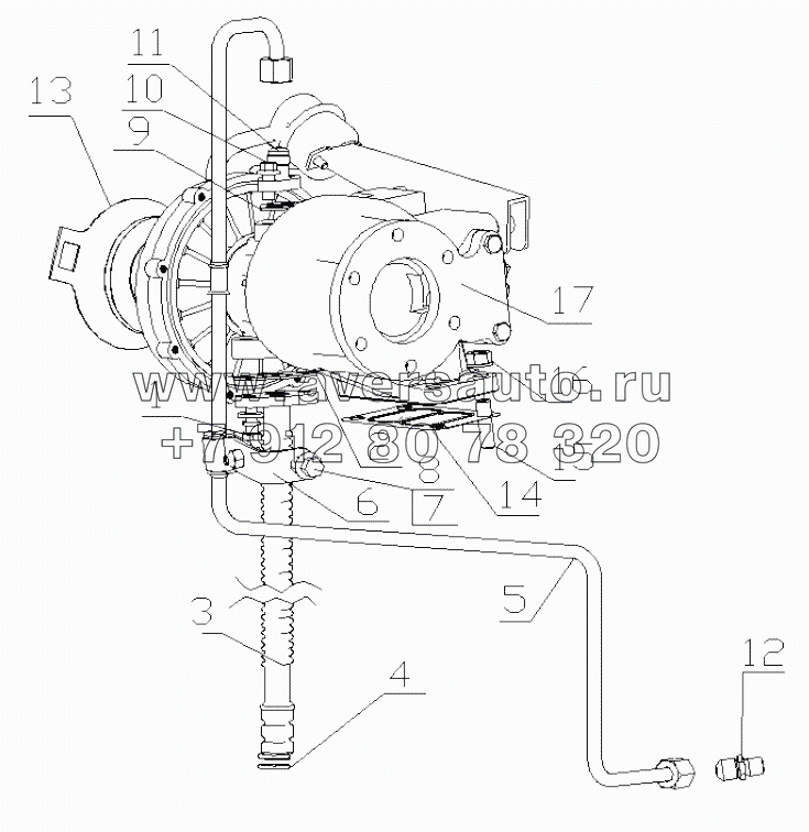  J7M00-1118000/02 Turbocharger Assembly