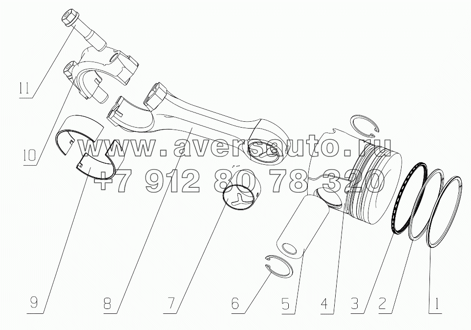  J3200-1004000/03 Piston & Connecting Rod Assembly