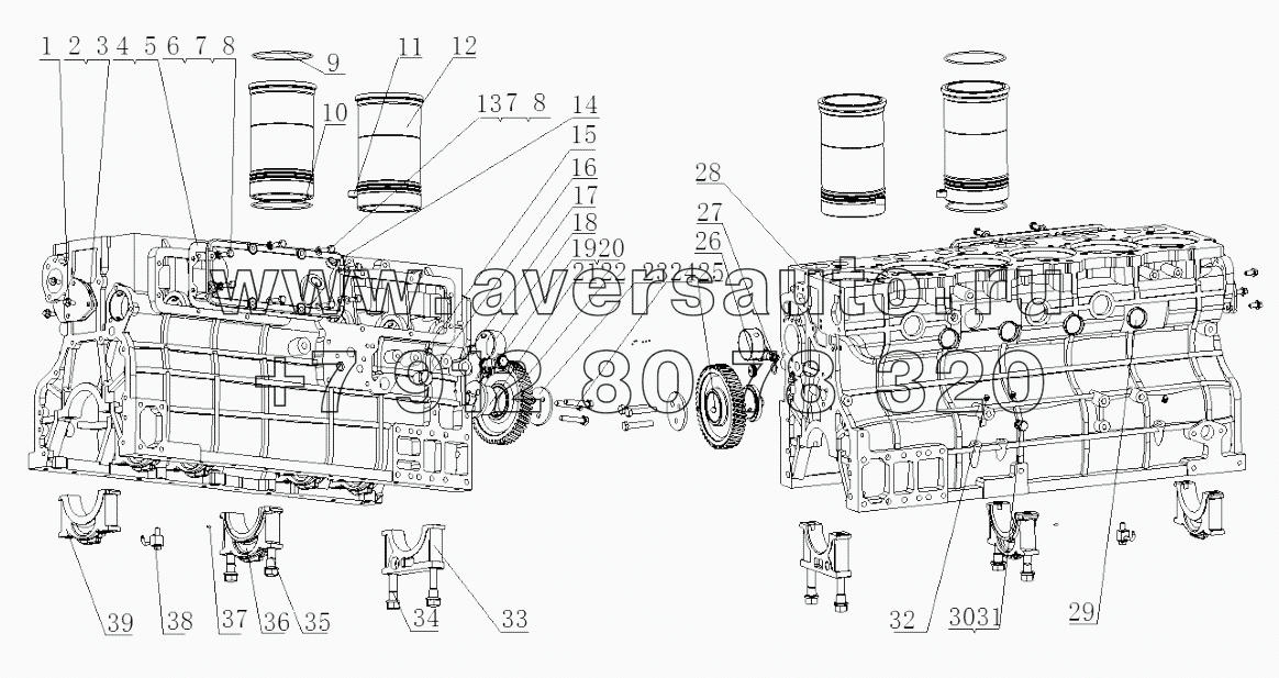  J3C01-1002000/01 Cylinder  Block  Assembly