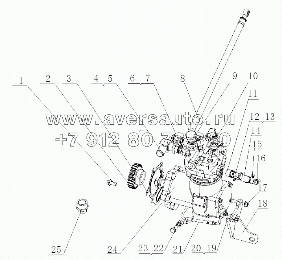  J3C01-3509000/02 Pneumatic Air Compressor Assembly