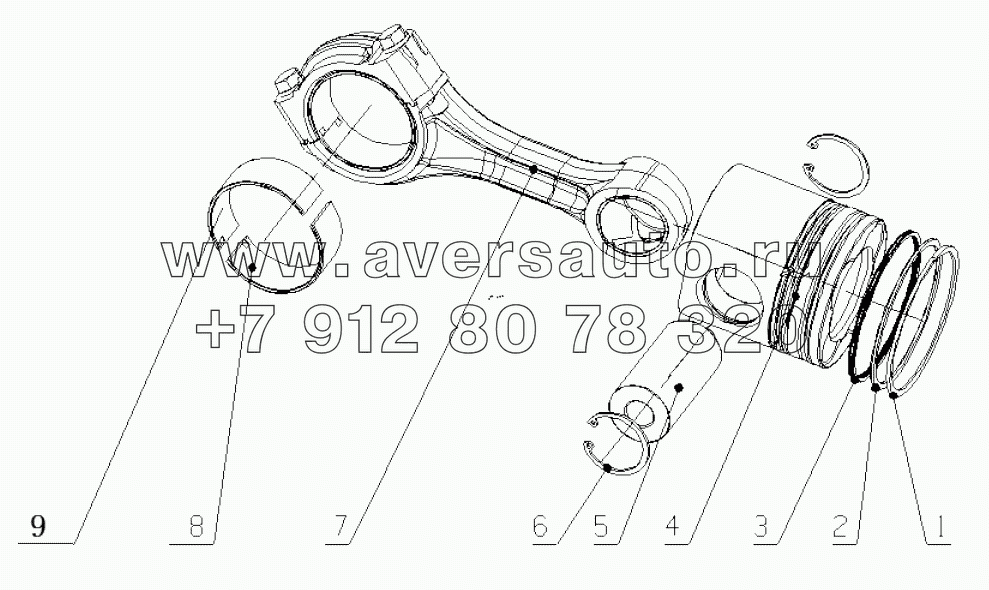  J4J00-1004000/02 Piston Connecting Rod Assembly