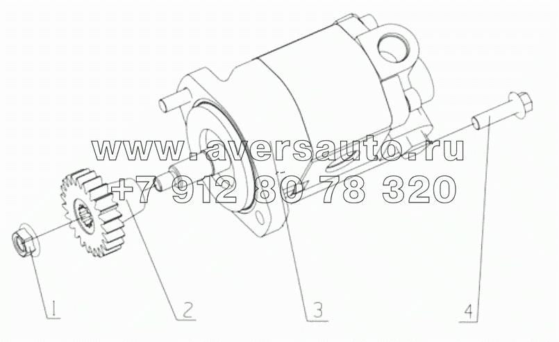  K6100-3407000/01 Steering pump assembly;Насос рулевого управления в сборе