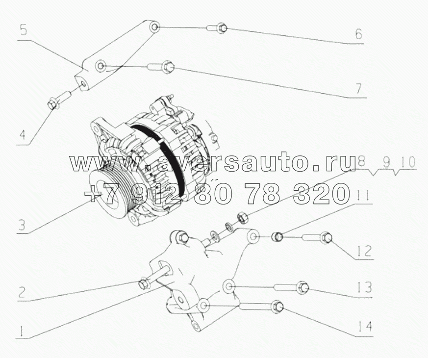  K6100-3701000/04 Alternator assembly;Генератор в сборе